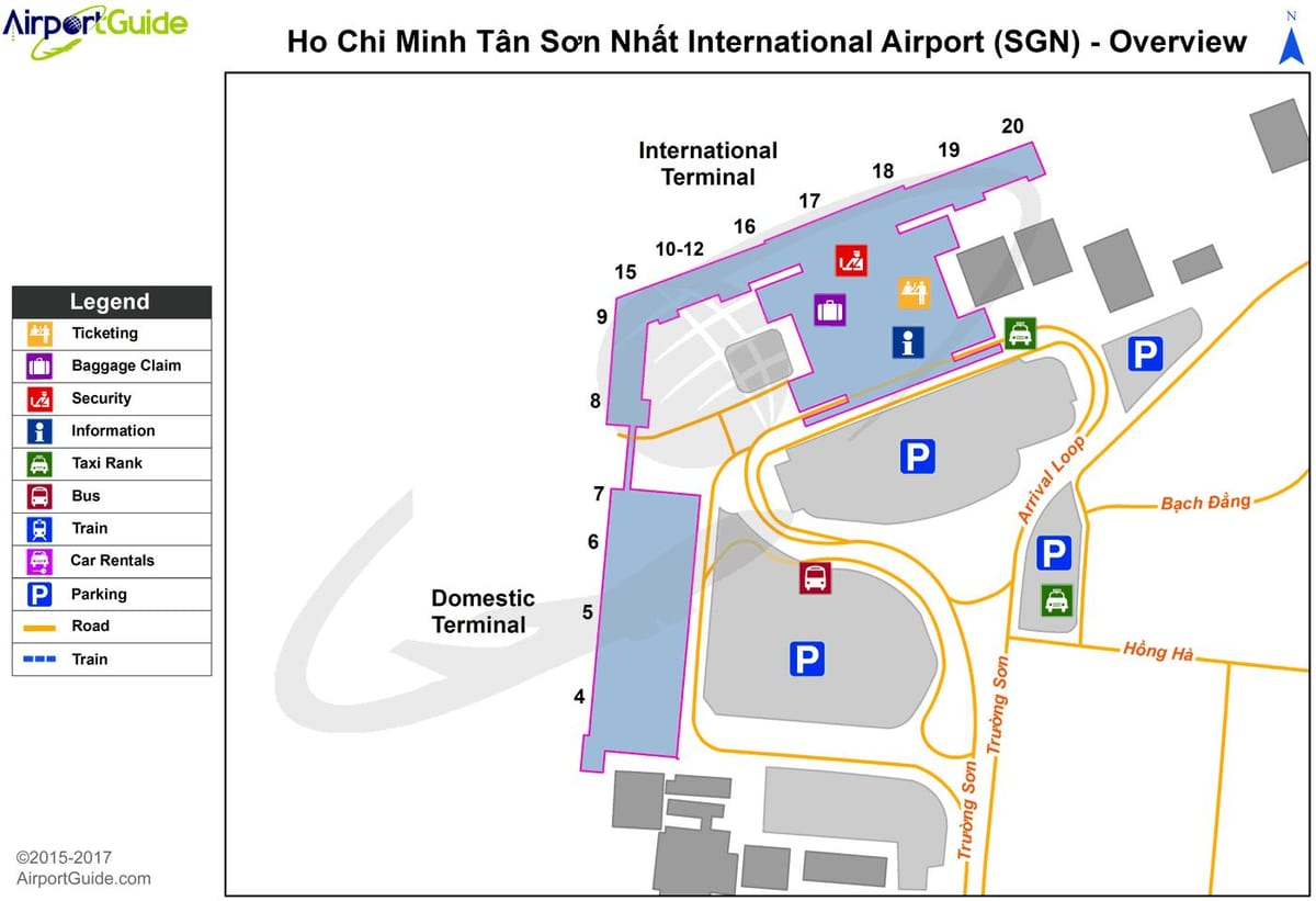 aeropuerto internacional tan son nhat mapa