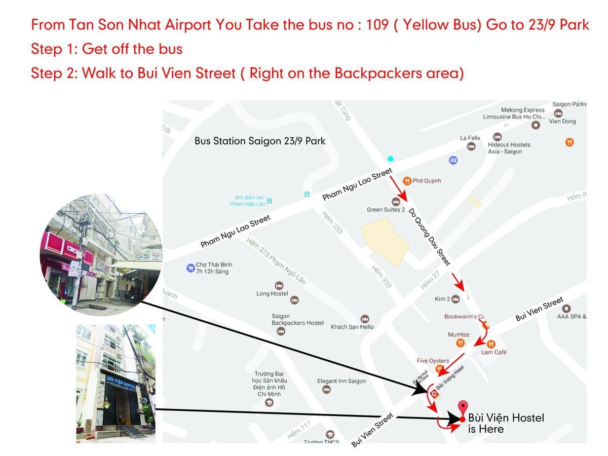 la ciudad de ho chi minh autobús 109 mapa de la ruta