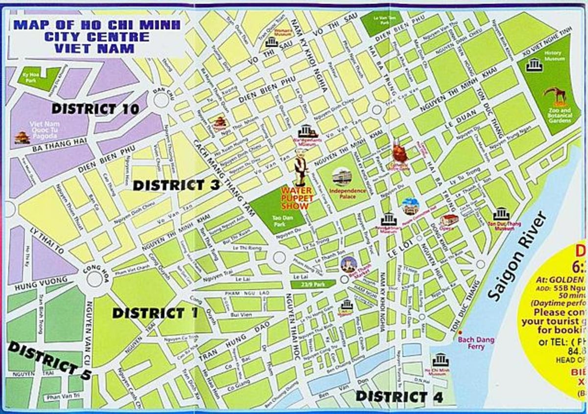 Mapa de la ciudad de ho chi minh city center