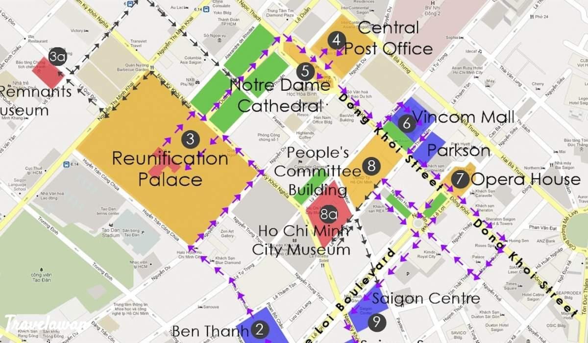 ho chi minh city tour a pie mapa