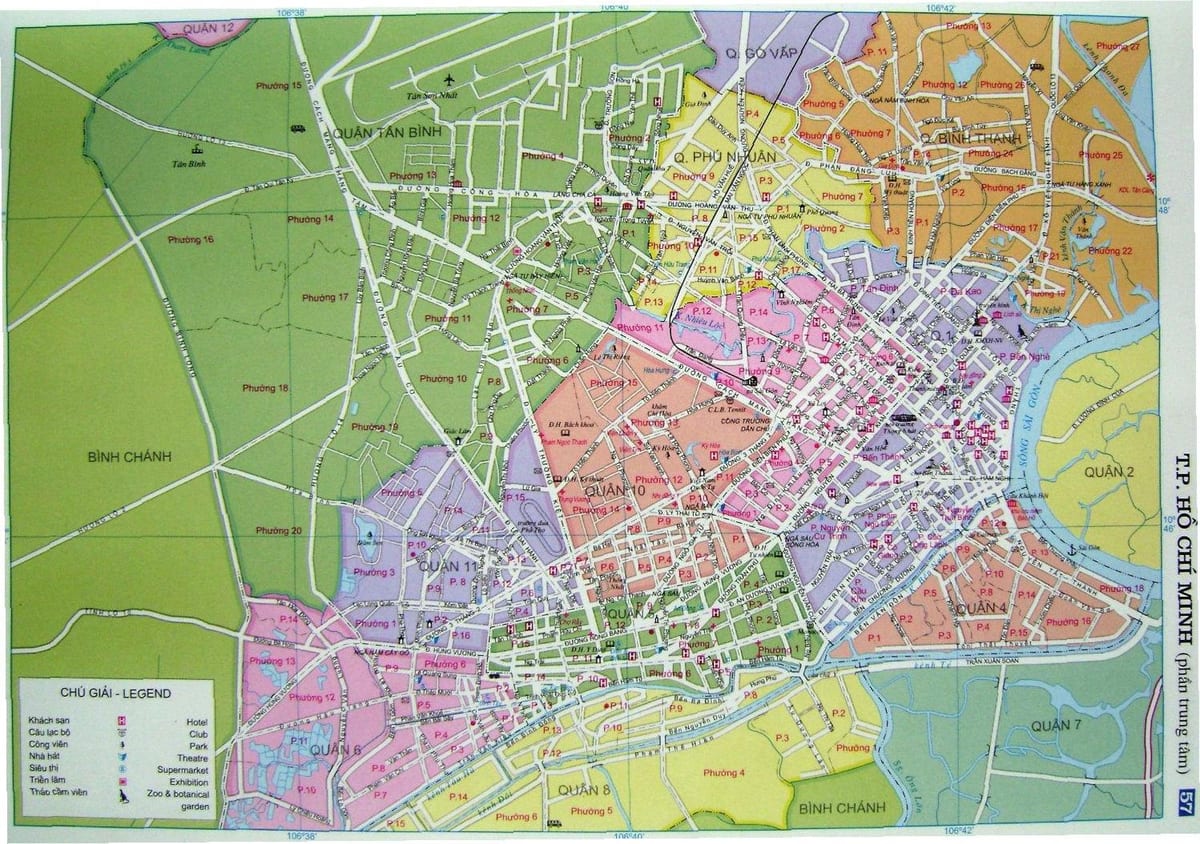 Mapa de la ciudad de ho chi minh de la calle