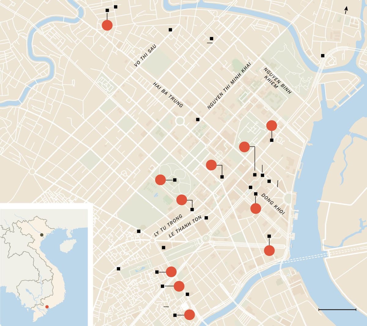 Mapa de le thanh ton calle