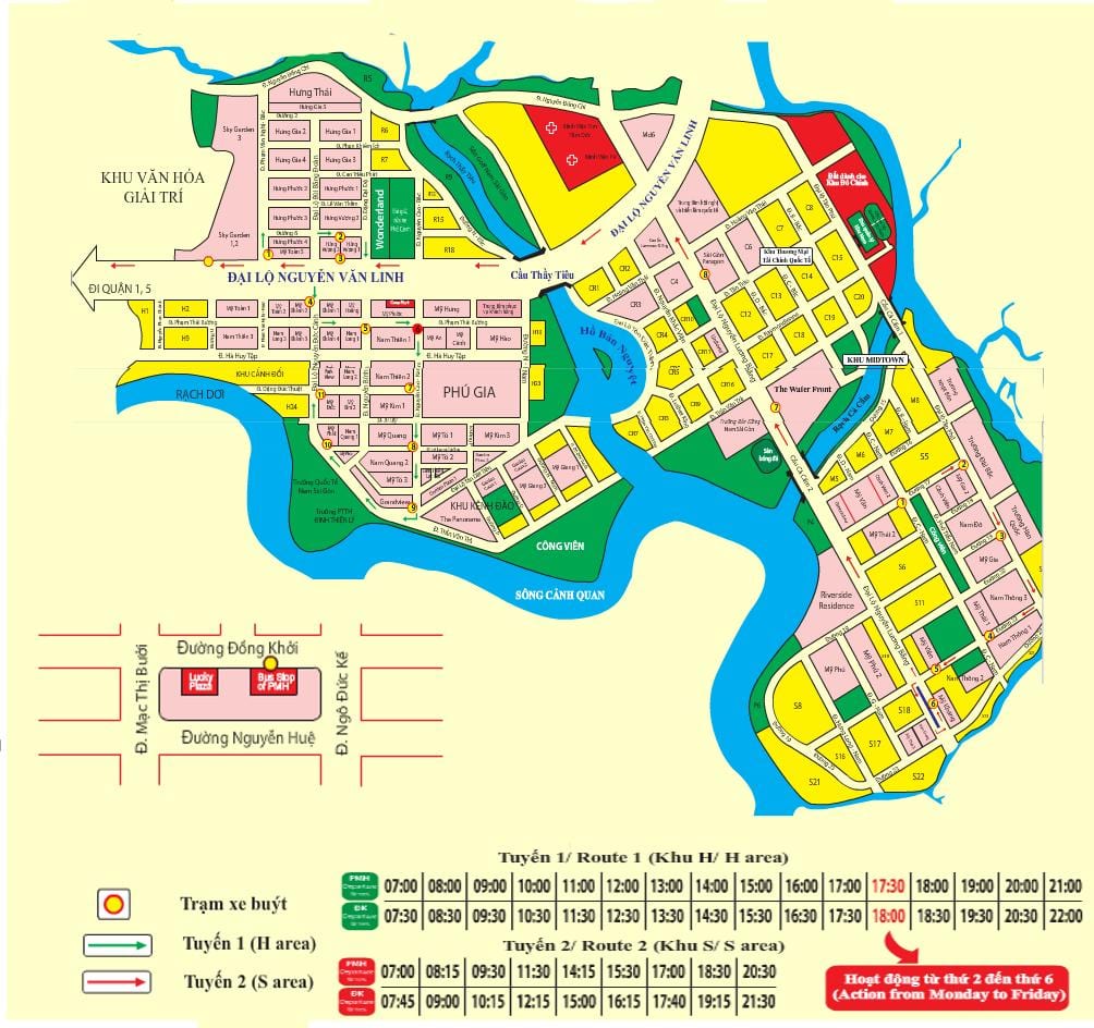 saigon mapa de autobuses
