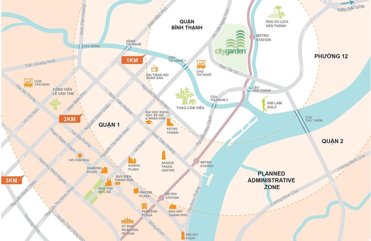 Mapa de distrito de binh thanh