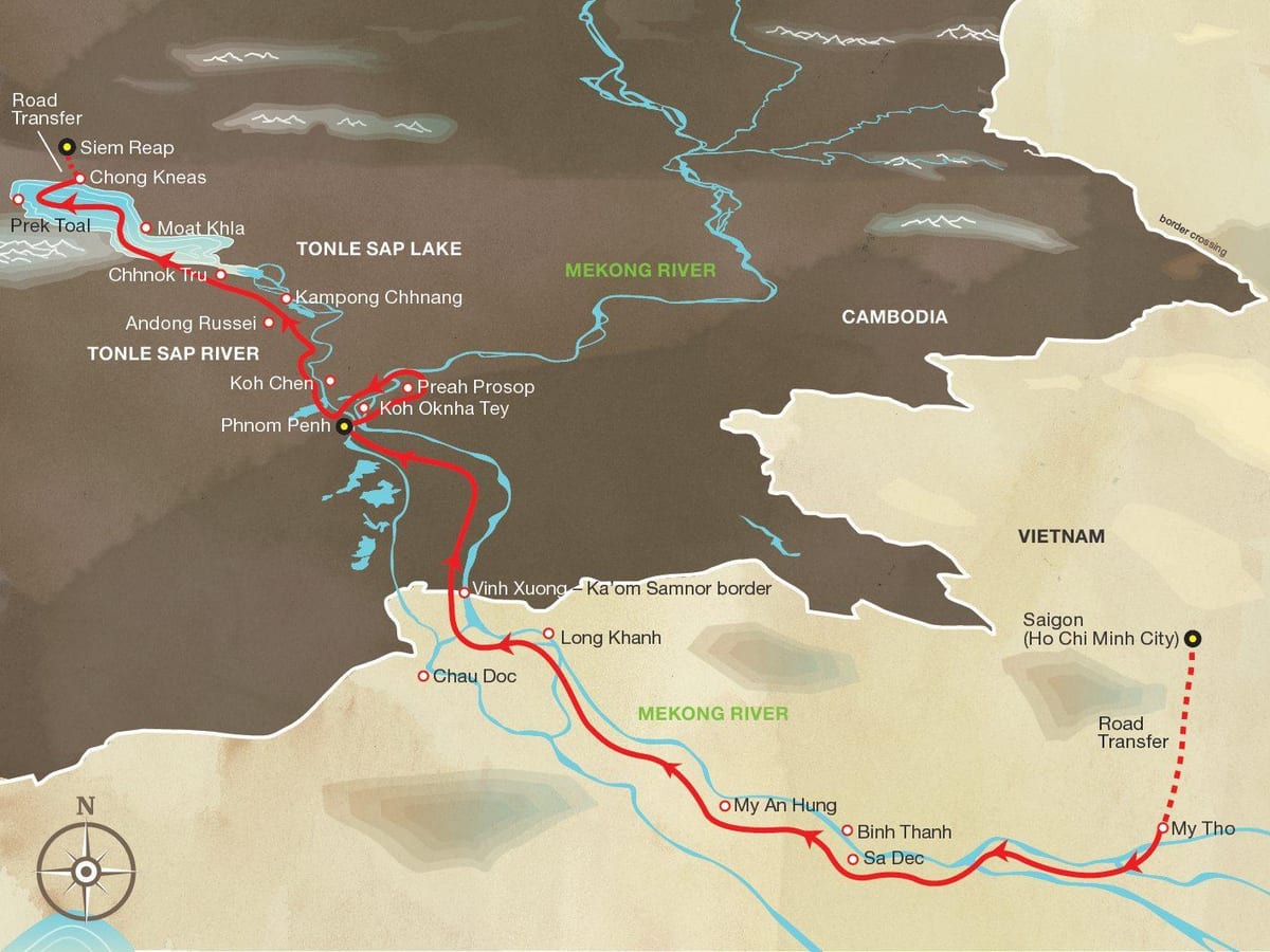 Mapa de río saigón 
