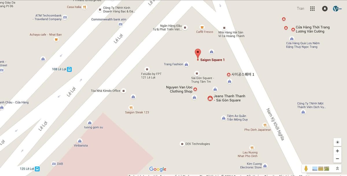 Mapa de saigon square
