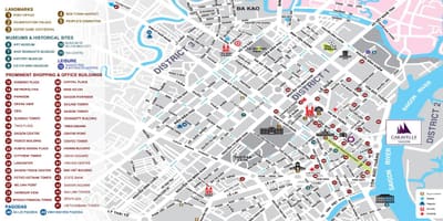 Mapa de el distrito 1 de ho chi minh
