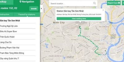 Mapa de la ciudad de ho chi minh 152 de la ruta