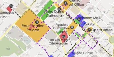 Ho chi minh city tour a pie mapa