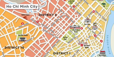 Mapa de el distrito 1 de saigón