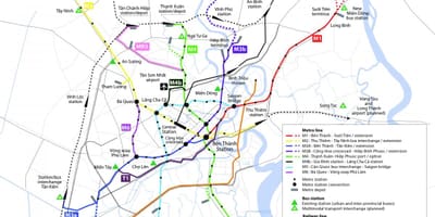 Ho chi minh city mapa del metro