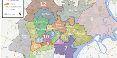 Mapa de la ciudad de saigón