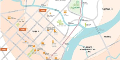 Mapa de distrito de binh thanh