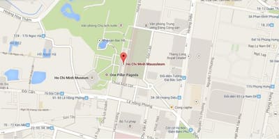 Mapa de mausoleo de ho chi minh 