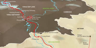 Mapa de río saigón 